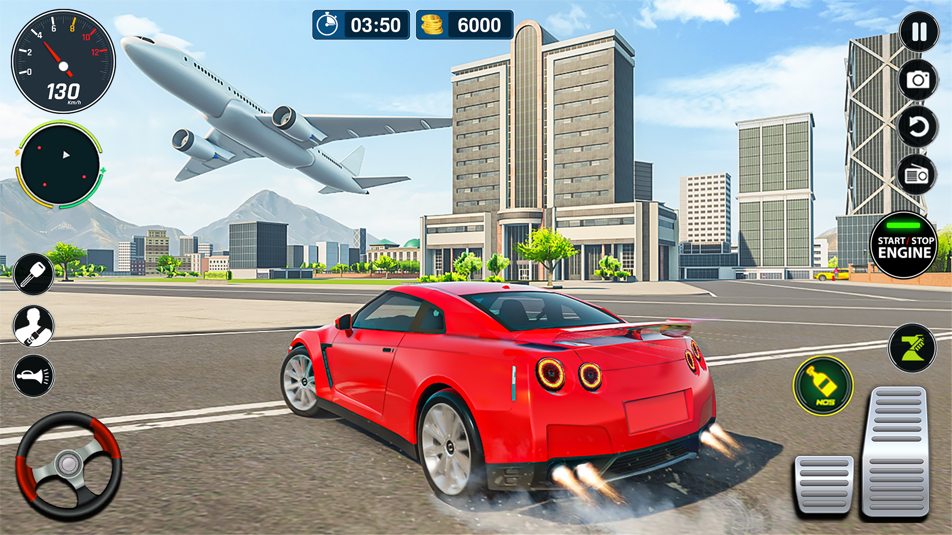 اسکرین شات 2 بازی Flying Car Simulator: Car Game