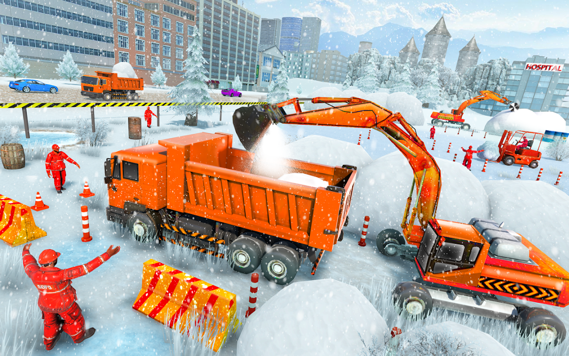 اسکرین شات 2 برنامه JCB Game 2021: Snow Excavator