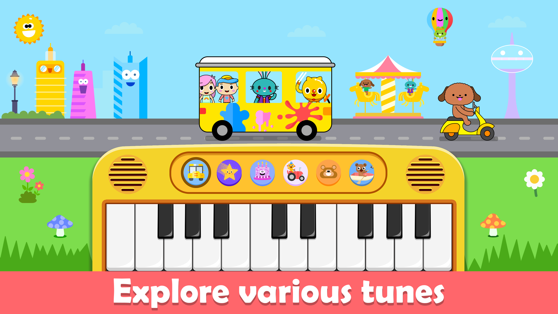 اسکرین شات 1 بازی Toddler Piano and Music Games