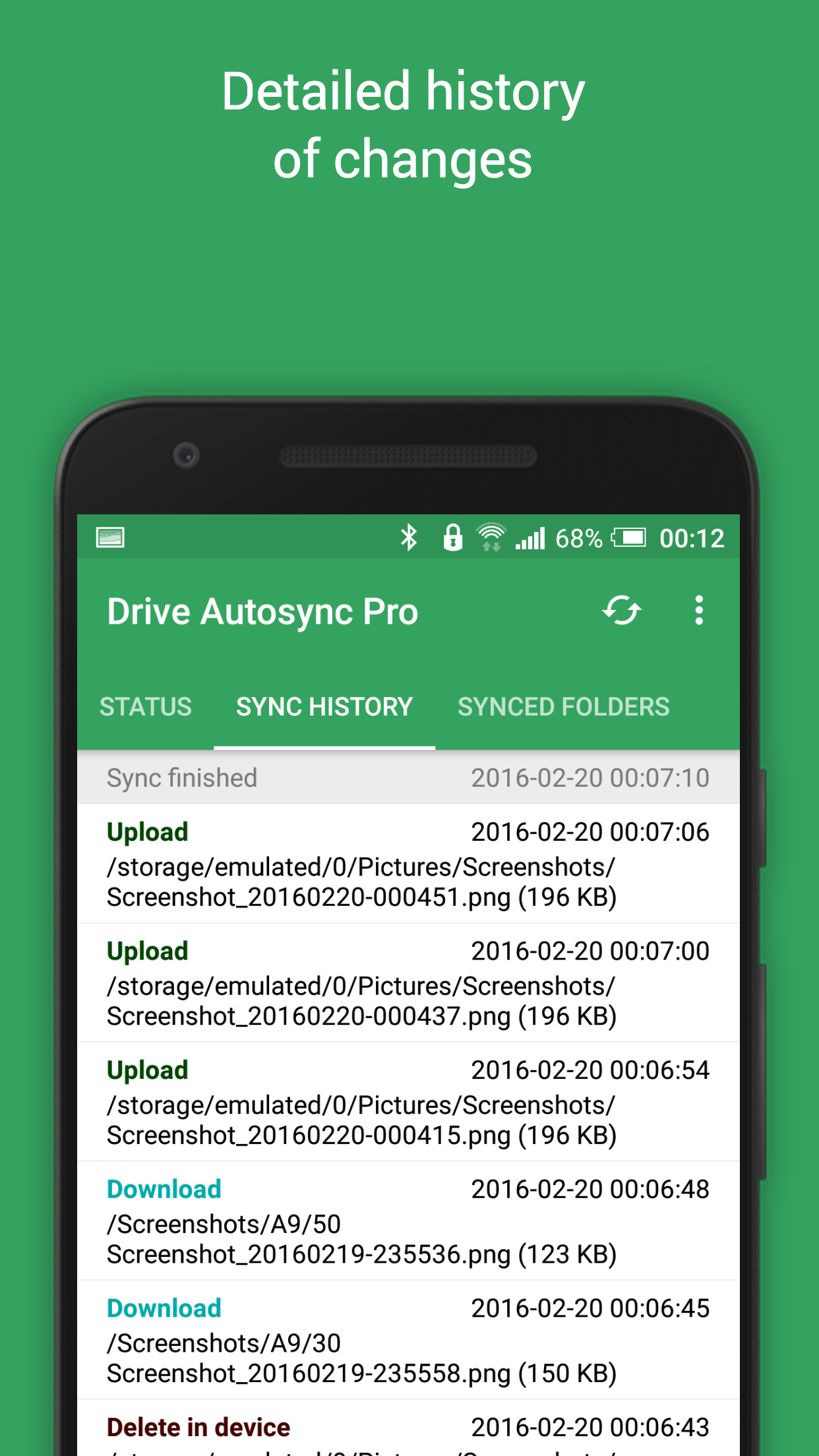 اسکرین شات 7 برنامه Autosync for Google Drive