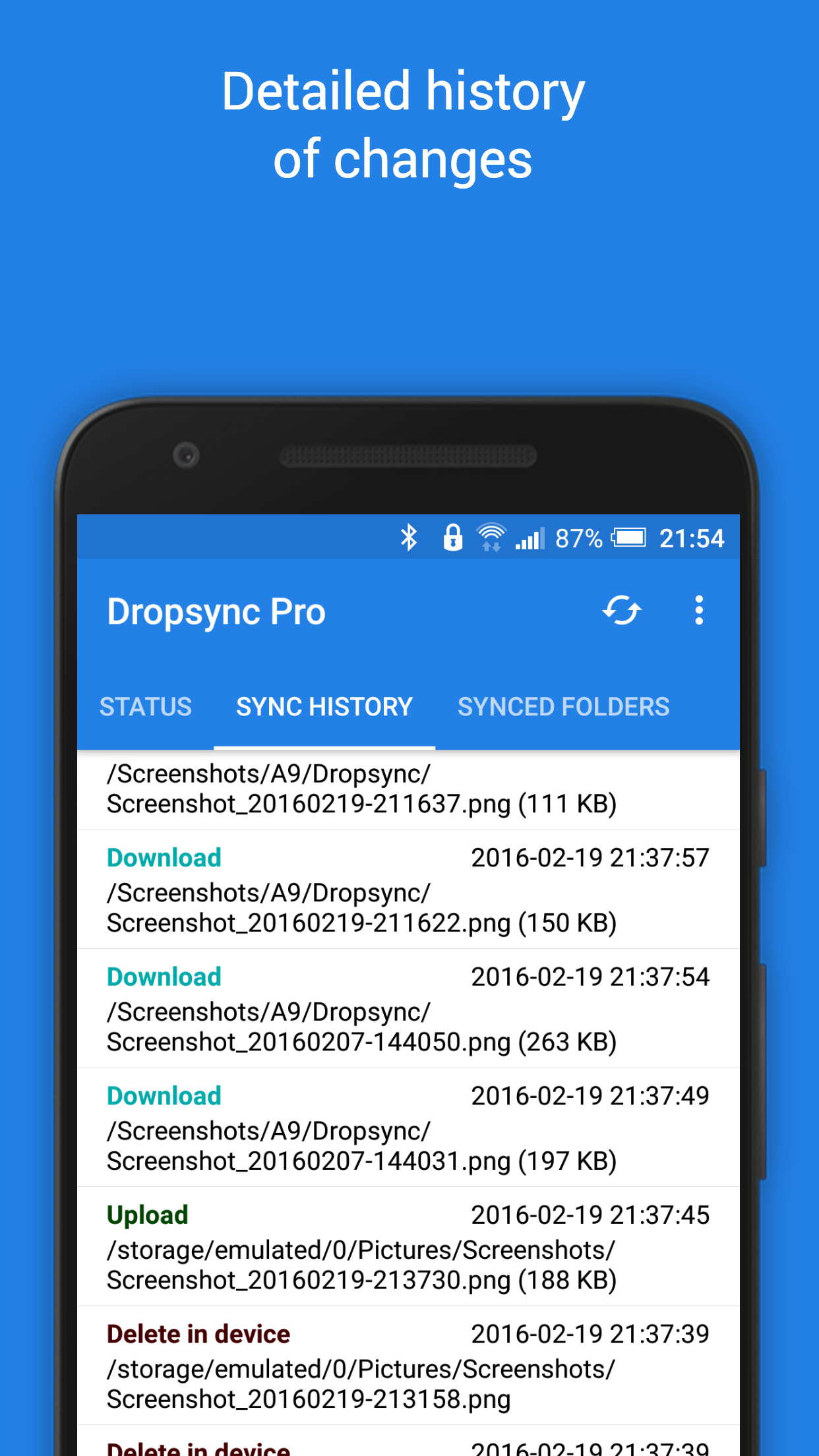 اسکرین شات 7 برنامه Dropsync: Autosync for Dropbox