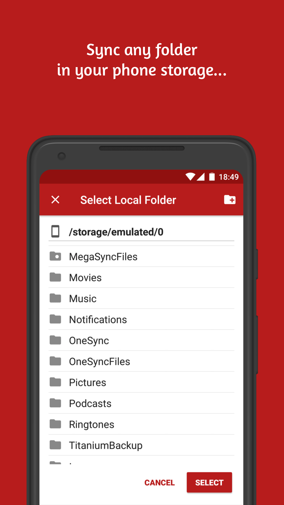 اسکرین شات 3 برنامه Autosync for MEGA - MegaSync