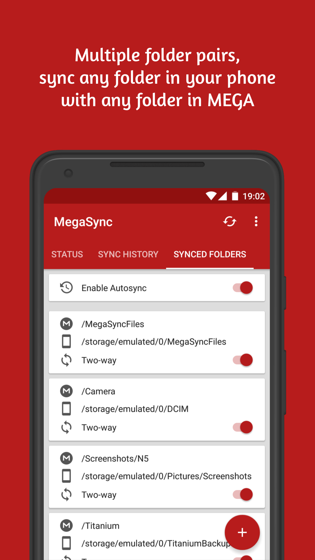 اسکرین شات 6 برنامه Autosync for MEGA - MegaSync