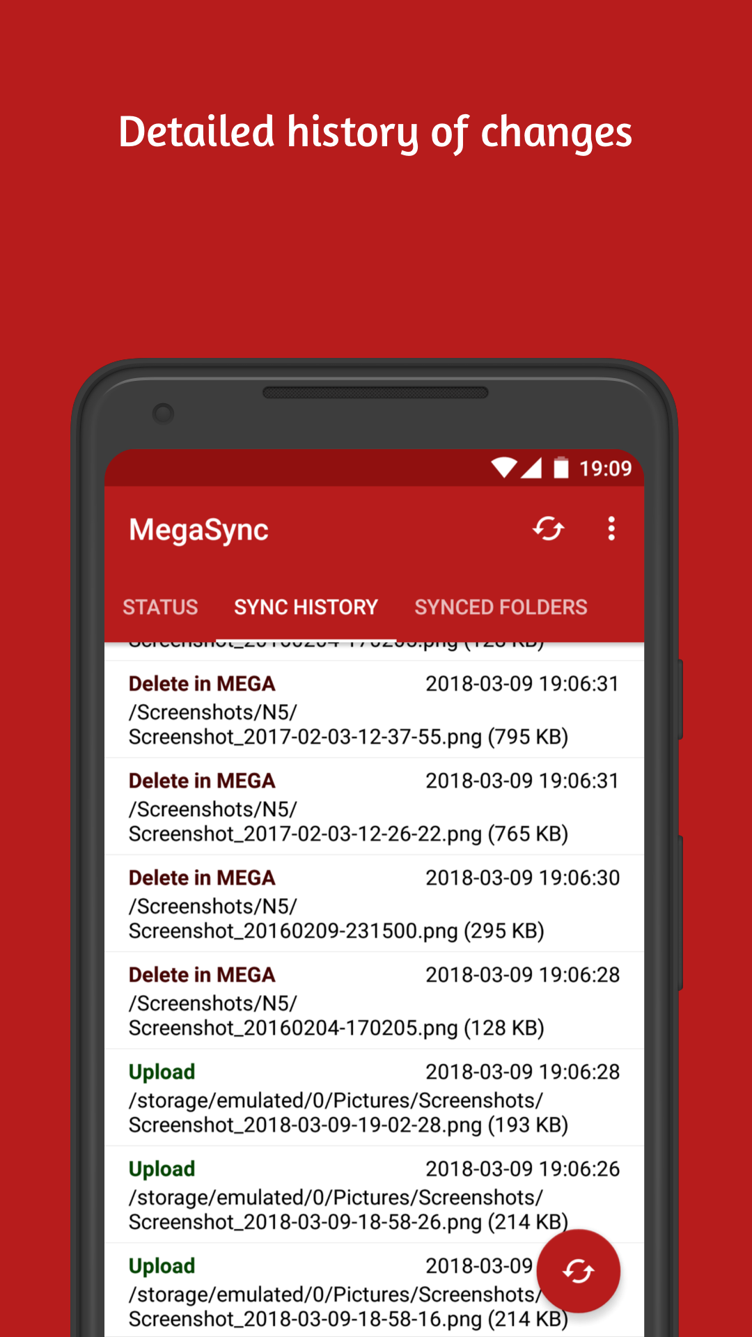 اسکرین شات 7 برنامه Autosync for MEGA - MegaSync
