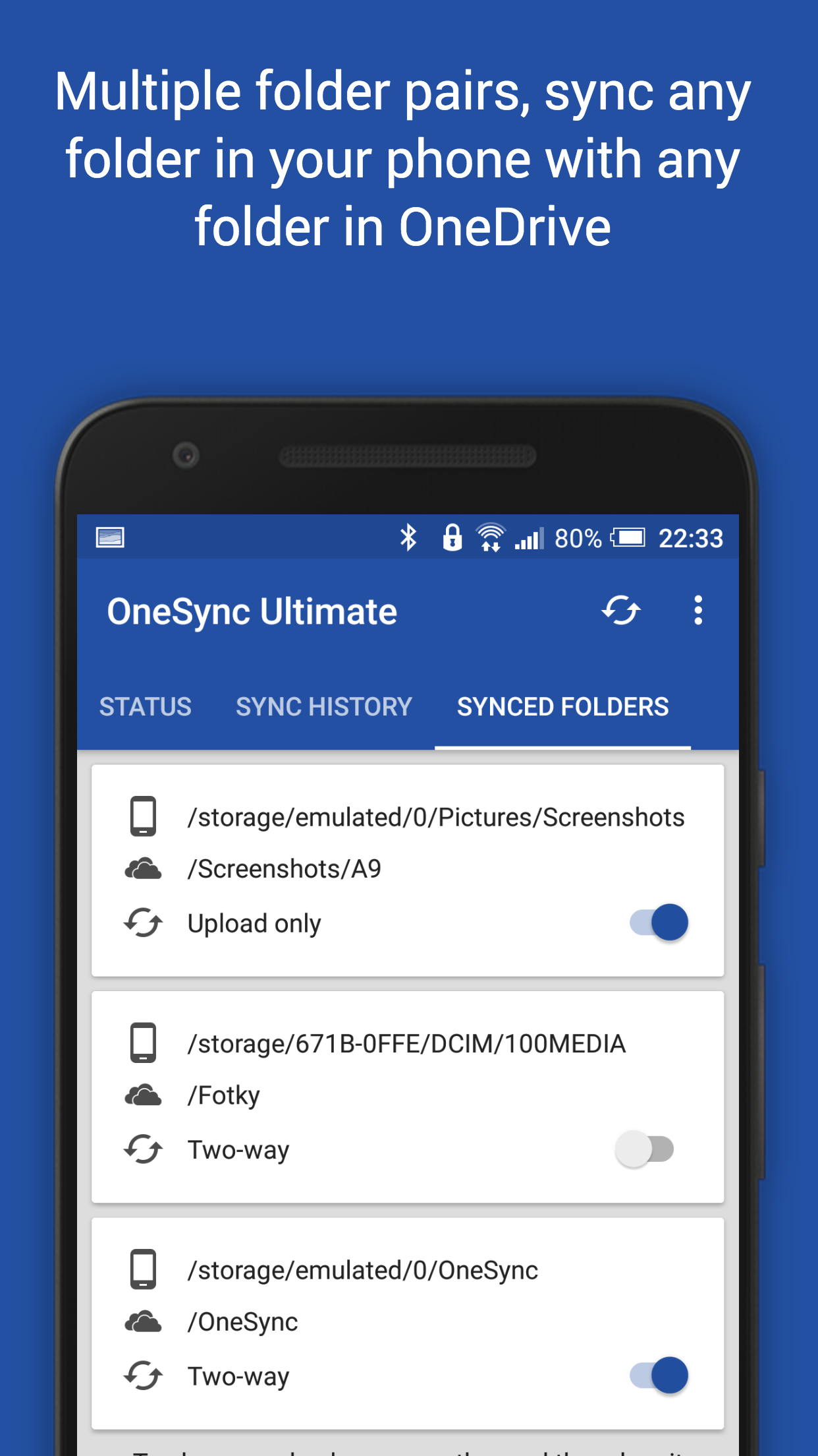 اسکرین شات 6 برنامه OneSync: Autosync for OneDrive