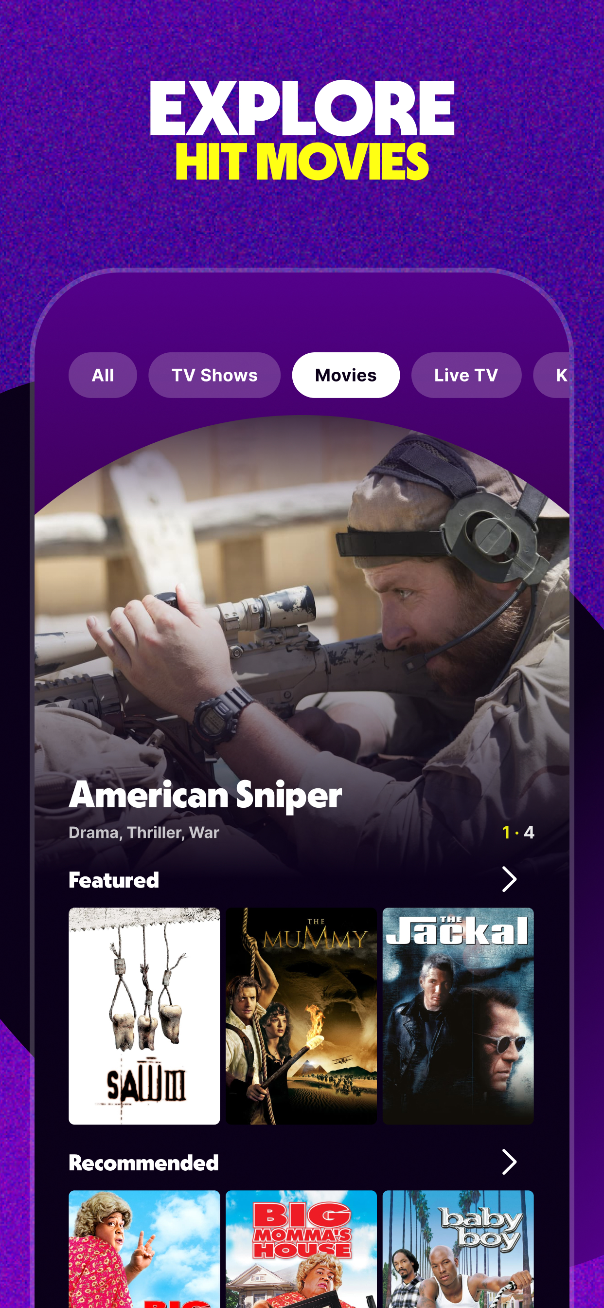 اسکرین شات 3 برنامه Tubi: Free Movies & Live TV
