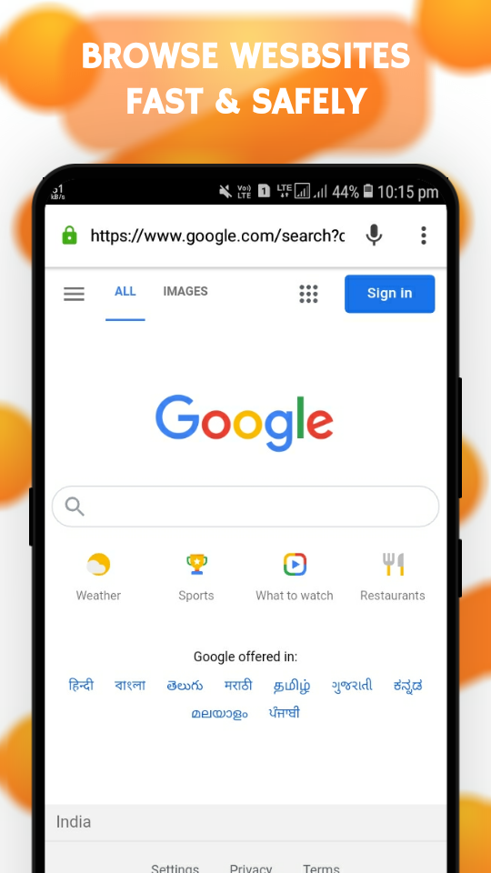 اسکرین شات 3 برنامه Mini Browser: Indian Fast & Se