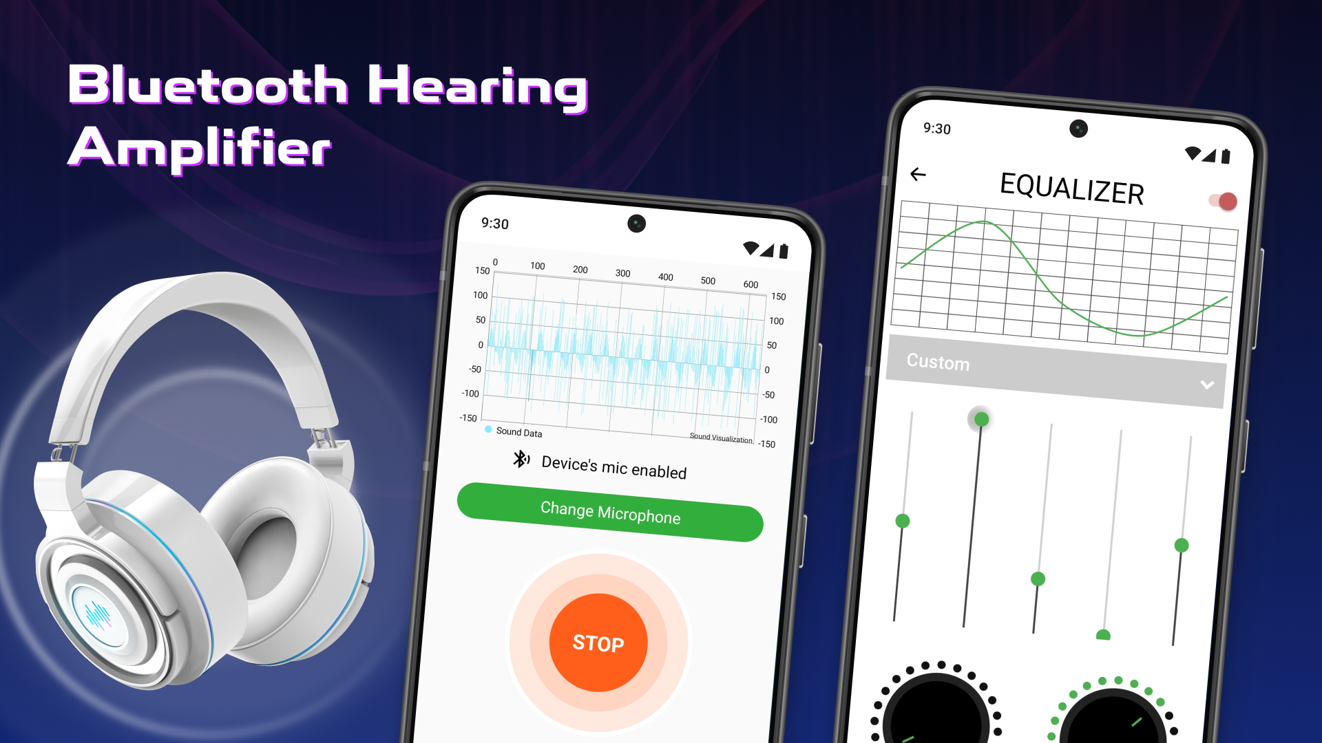 اسکرین شات 1 برنامه Bluetooth Hearing Amplifier