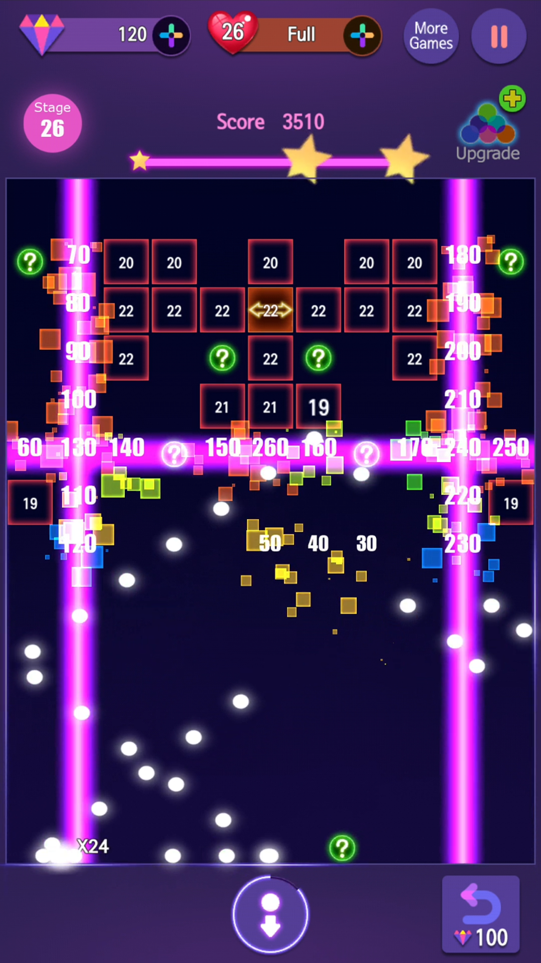 اسکرین شات 8 بازی Neon Bricks Master