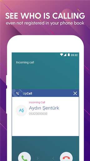 اسکرین شات 1 برنامه Upcall - Unknown Caller Identifier