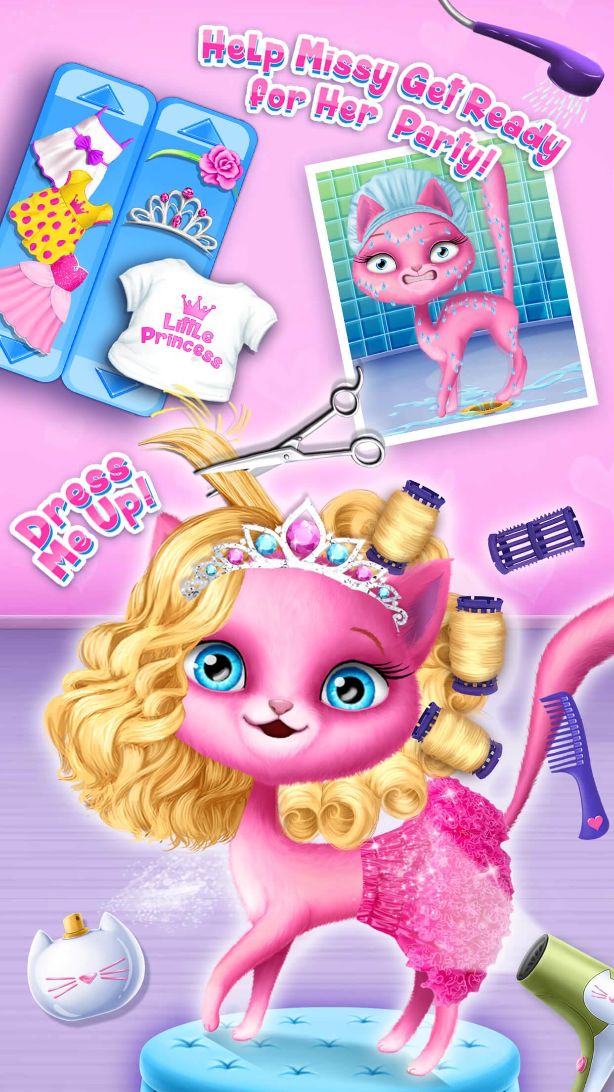 اسکرین شات 4 بازی Cat Hair Salon Birthday Party