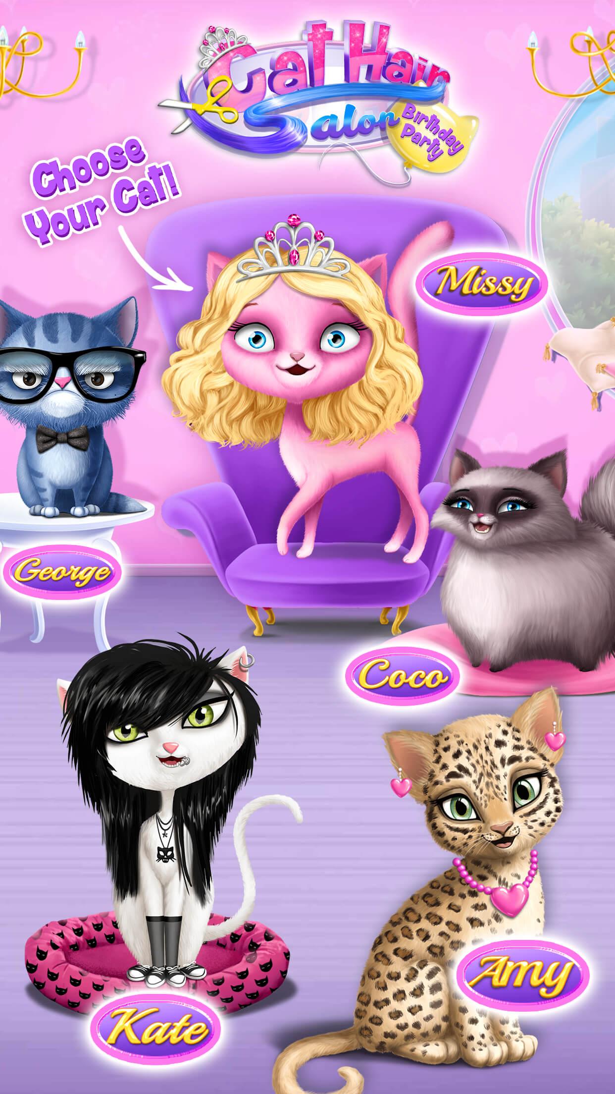 اسکرین شات 1 بازی Cat Hair Salon Birthday Party