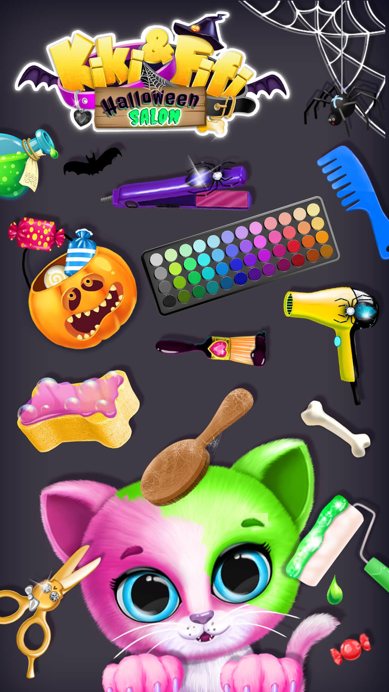 اسکرین شات 1 بازی Kiki & Fifi Halloween Salon