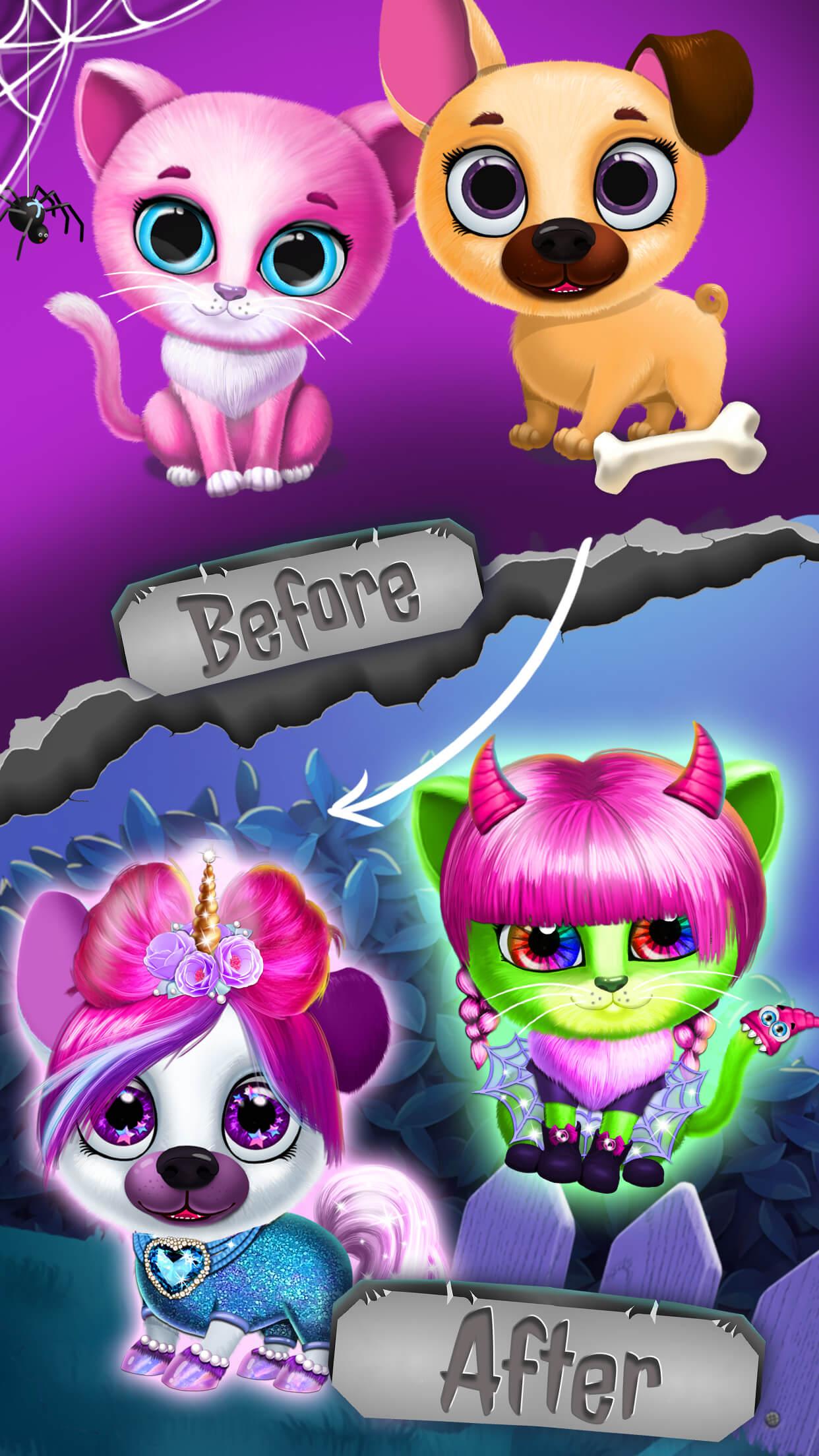 اسکرین شات 6 بازی Kiki & Fifi Halloween Salon