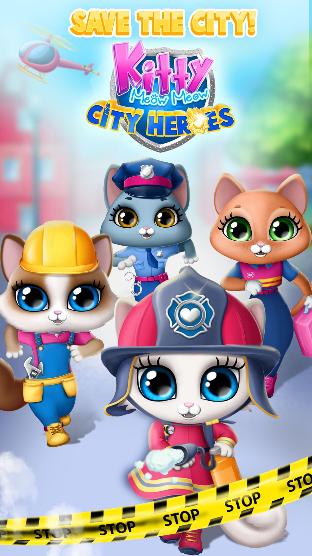 اسکرین شات 1 بازی Kitty Meow Meow City Heroes