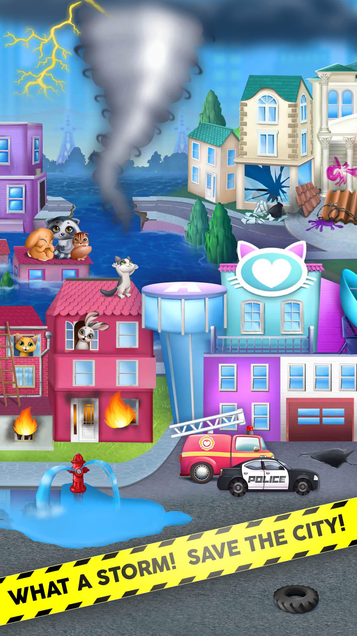 اسکرین شات 2 بازی Kitty Meow Meow City Heroes