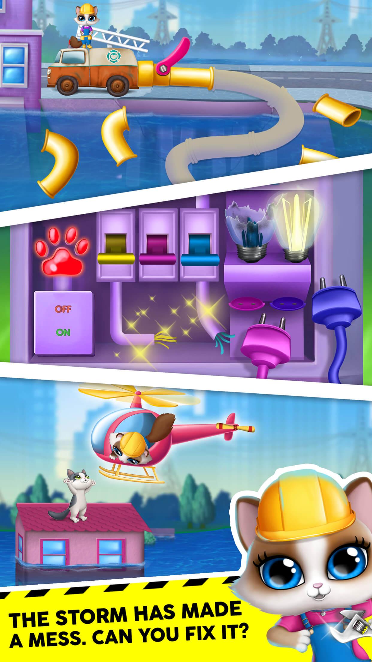 اسکرین شات 5 بازی Kitty Meow Meow City Heroes