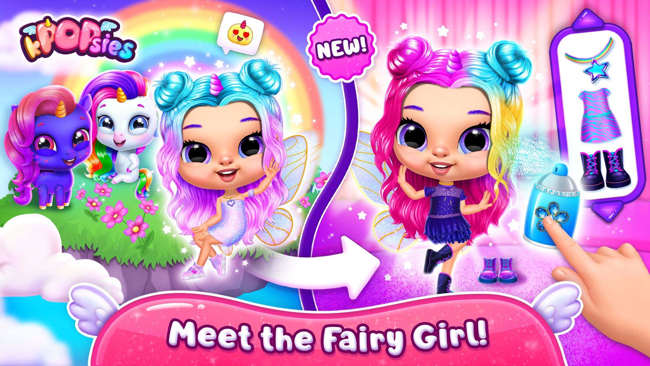اسکرین شات 2 بازی Kpopsies - Hatch Baby Unicorns