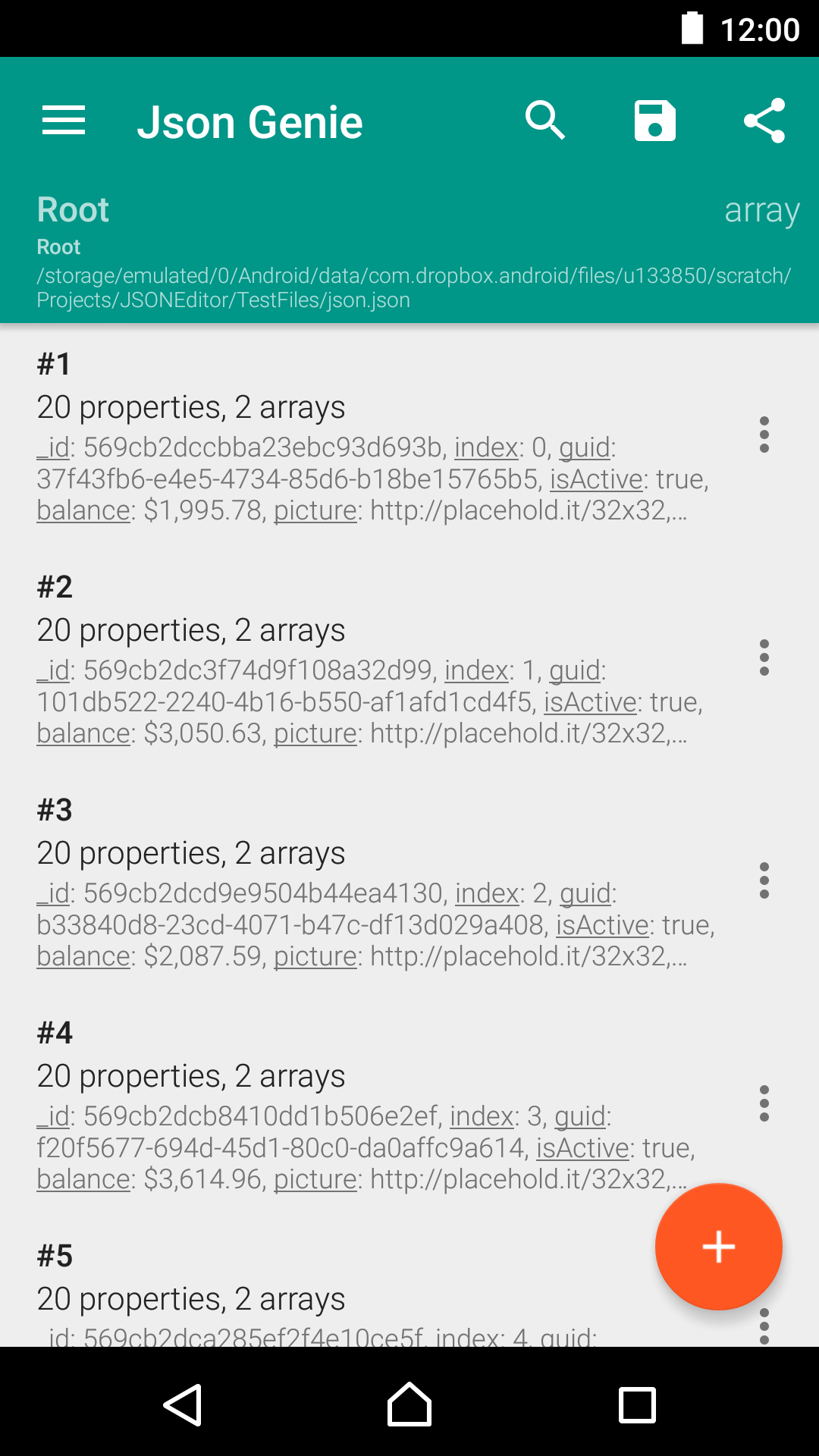 اسکرین شات 2 برنامه Json Genie (Viewer & Editor)