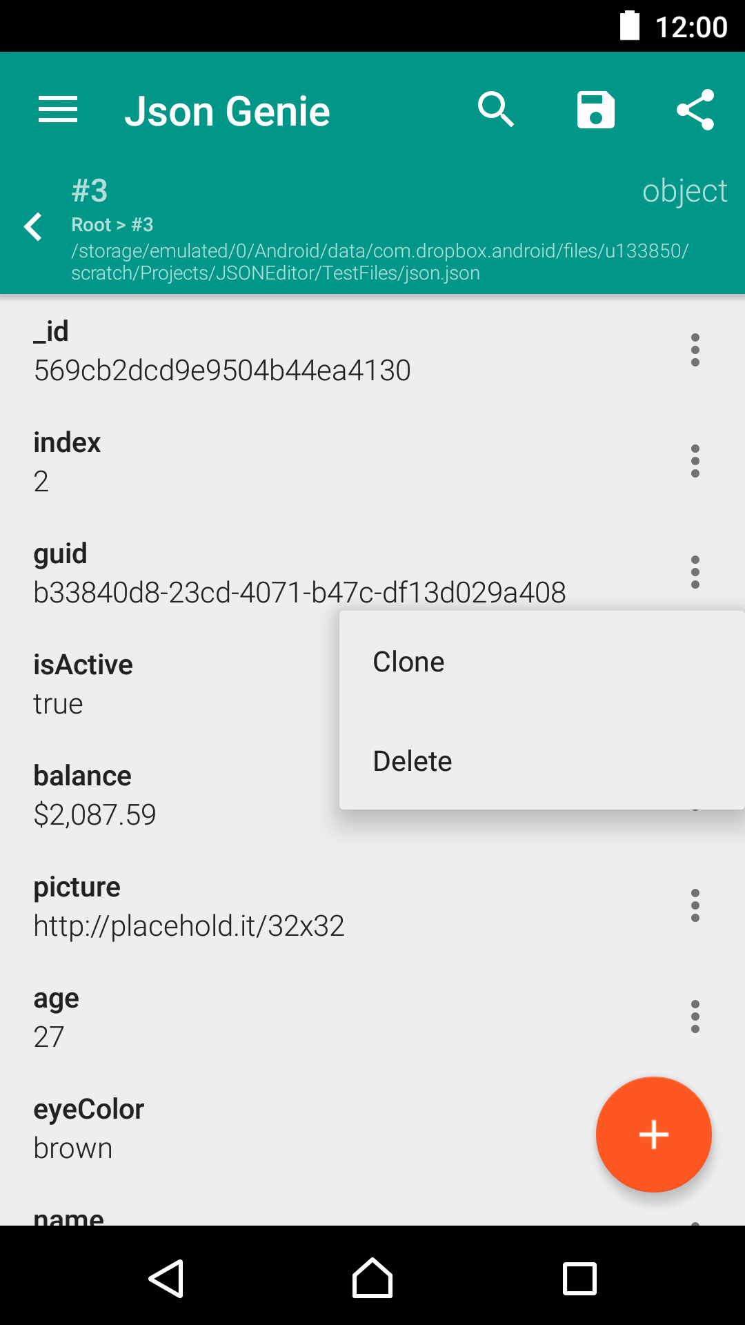 اسکرین شات 6 برنامه Json Genie (Viewer & Editor)