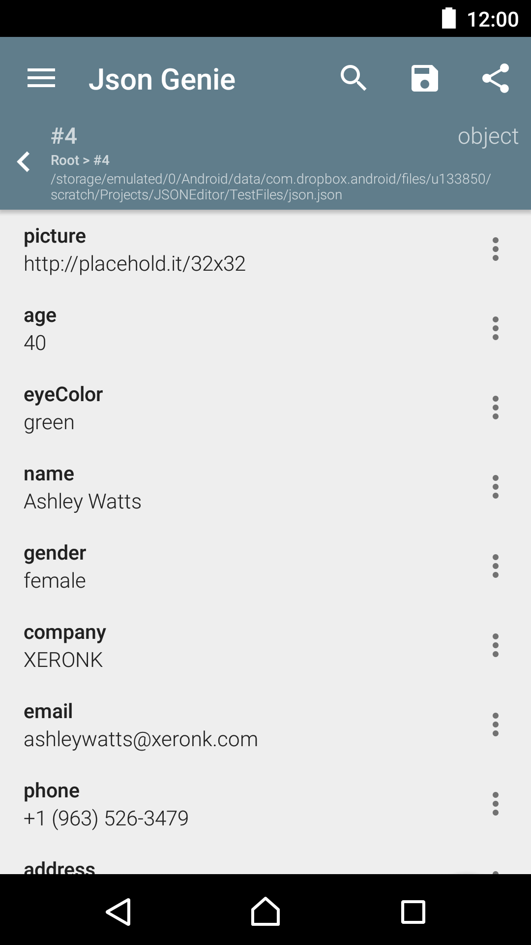 اسکرین شات 5 برنامه Json Genie (Viewer & Editor)