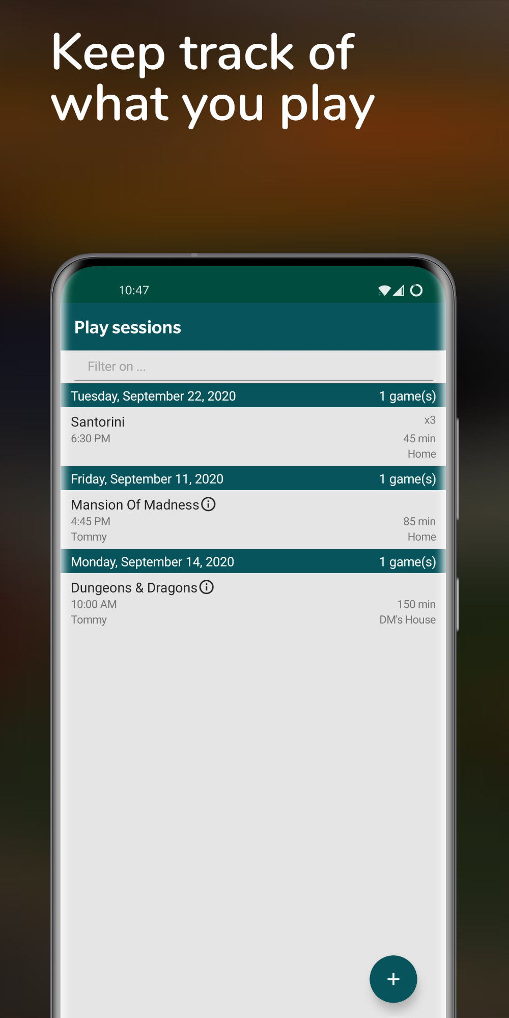 اسکرین شات 7 برنامه My Board Game Collection