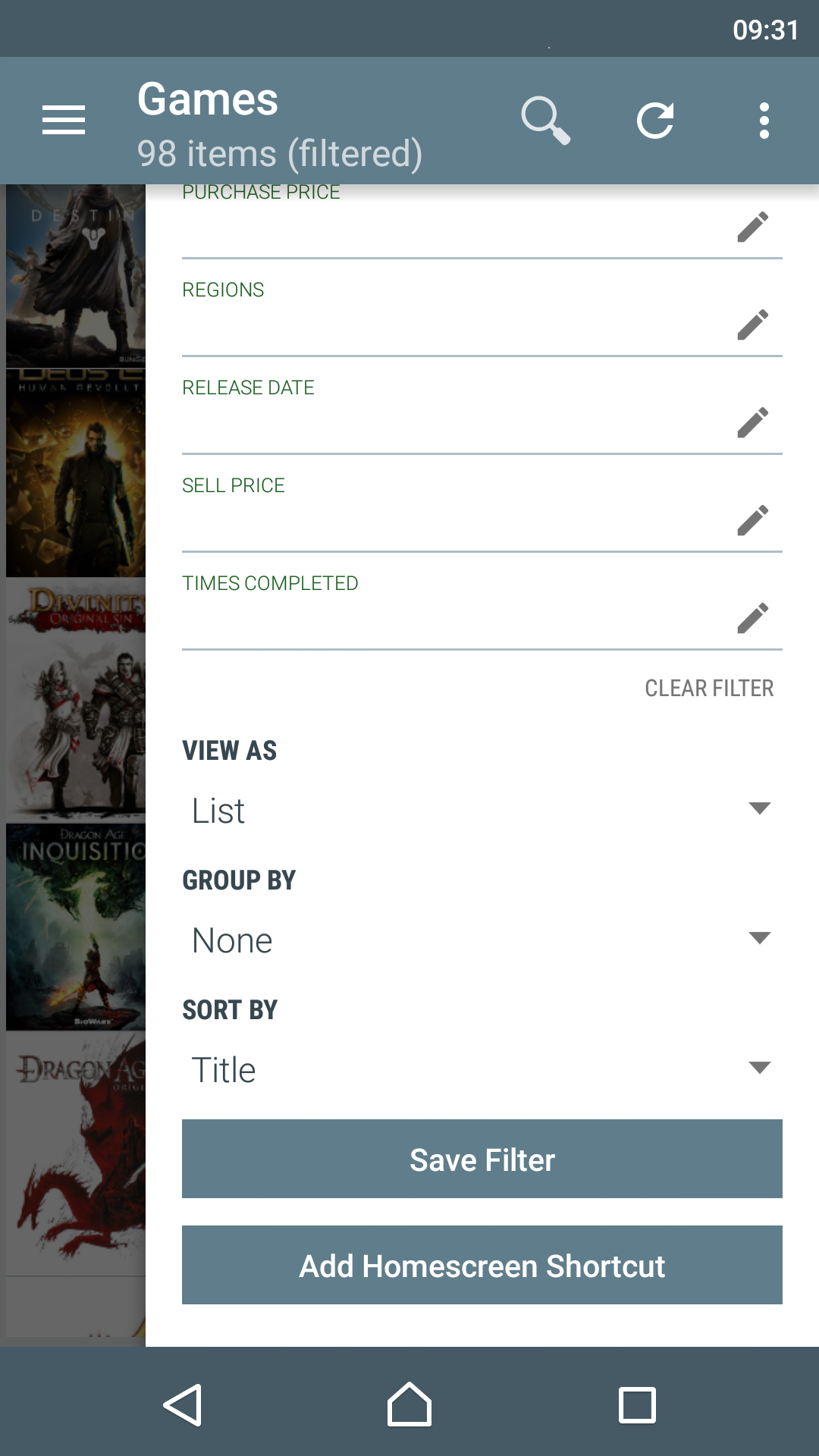 اسکرین شات 6 برنامه My Game Collection