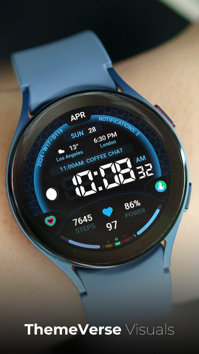 اسکرین شات 2 برنامه TVV Digital 3 Watch Face