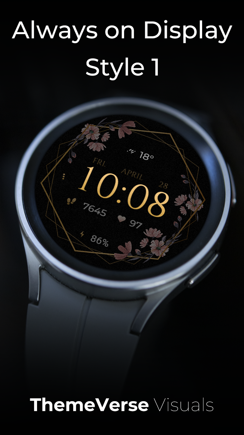اسکرین شات 7 برنامه TVV Luxury Flowers Watch Face