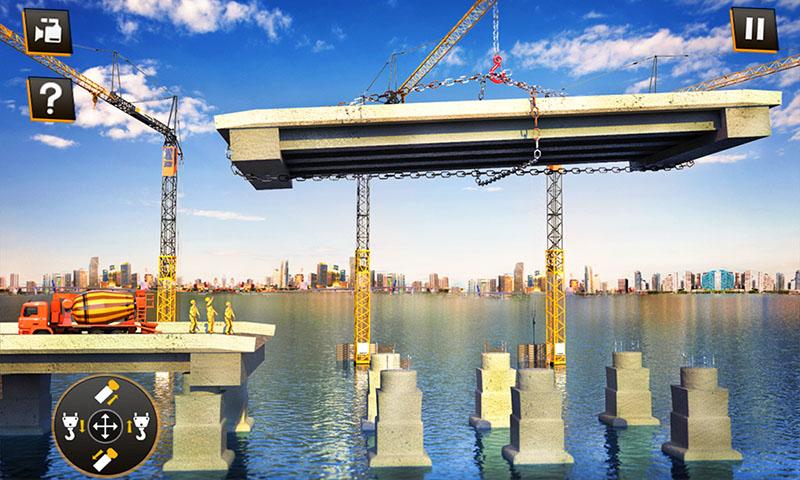 اسکرین شات 4 برنامه City Bridge Construction Game