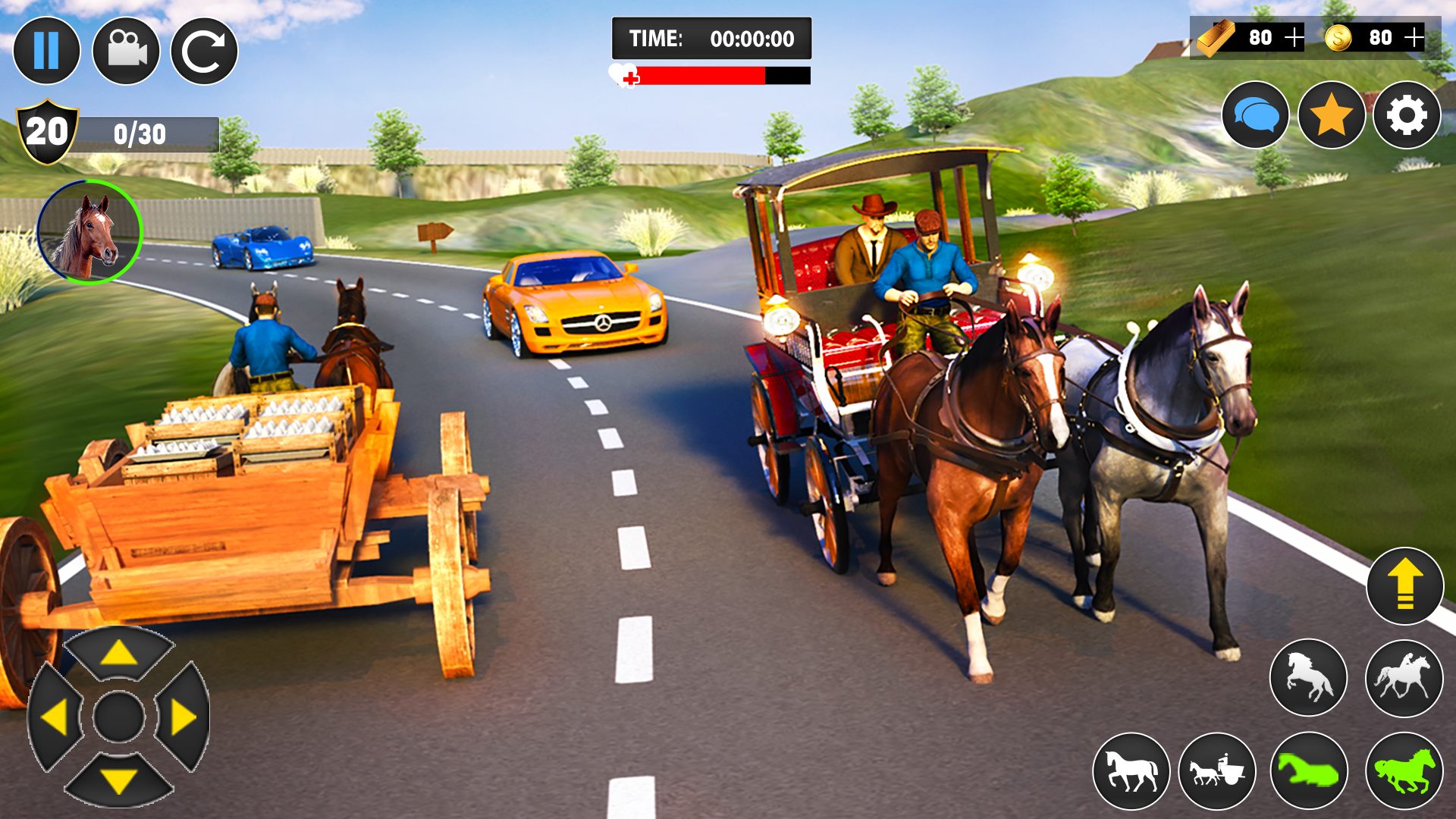 اسکرین شات 4 برنامه Horse Cart Transport Taxi Game