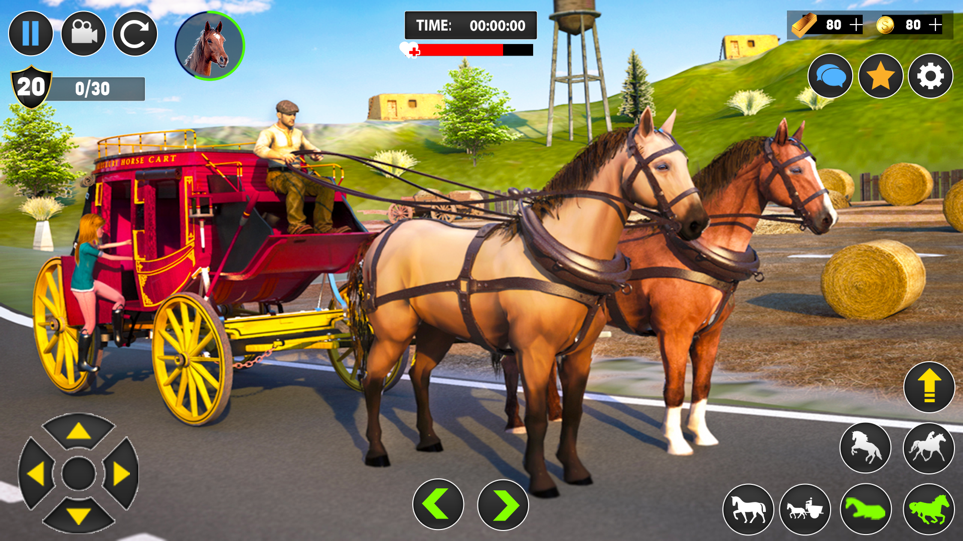 اسکرین شات 3 برنامه Horse Cart Transport Taxi Game