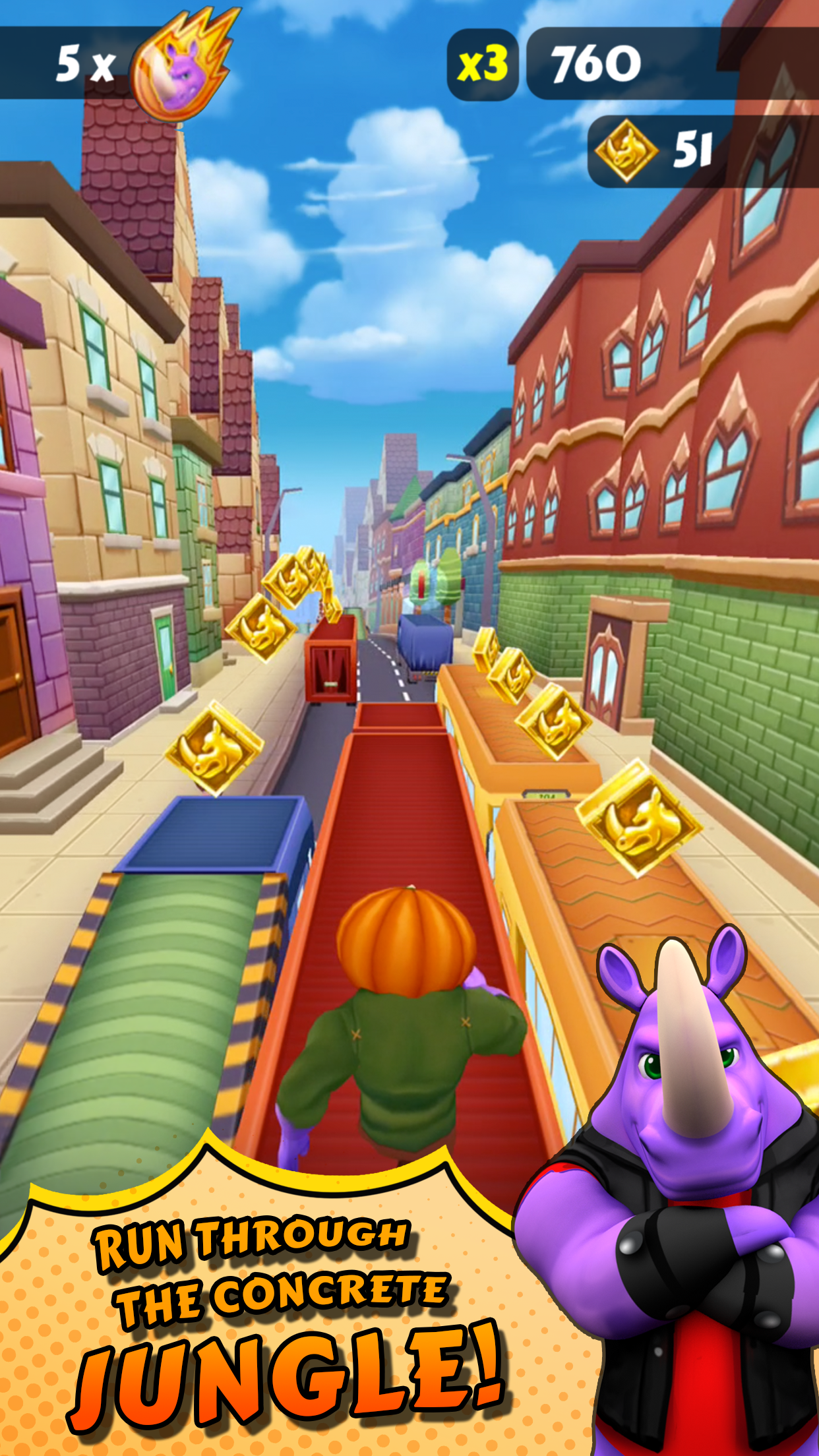 اسکرین شات 3 بازی Rhinbo - Endless Runner