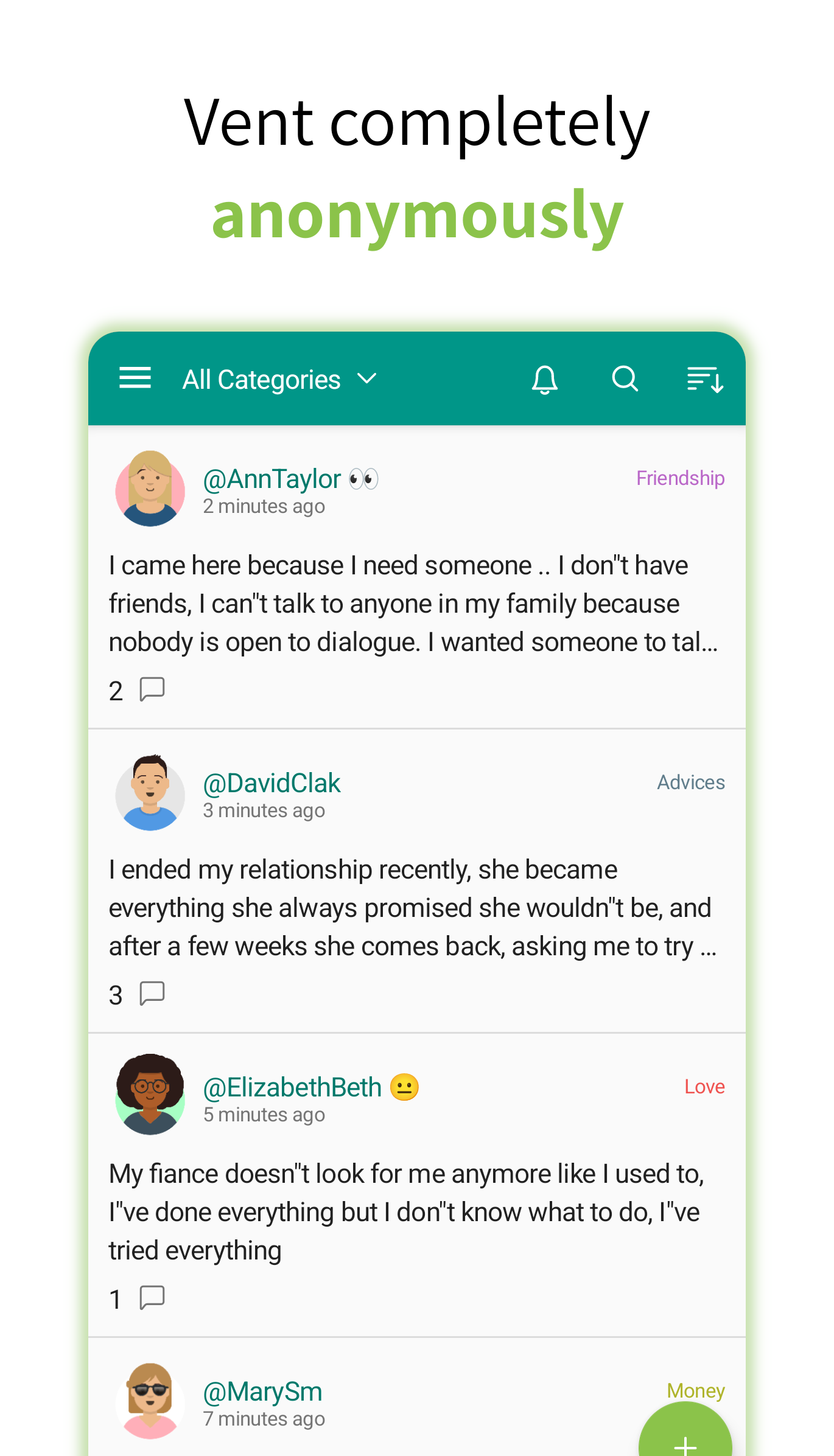 اسکرین شات 1 برنامه Virtual Friend Shoulder: Vent