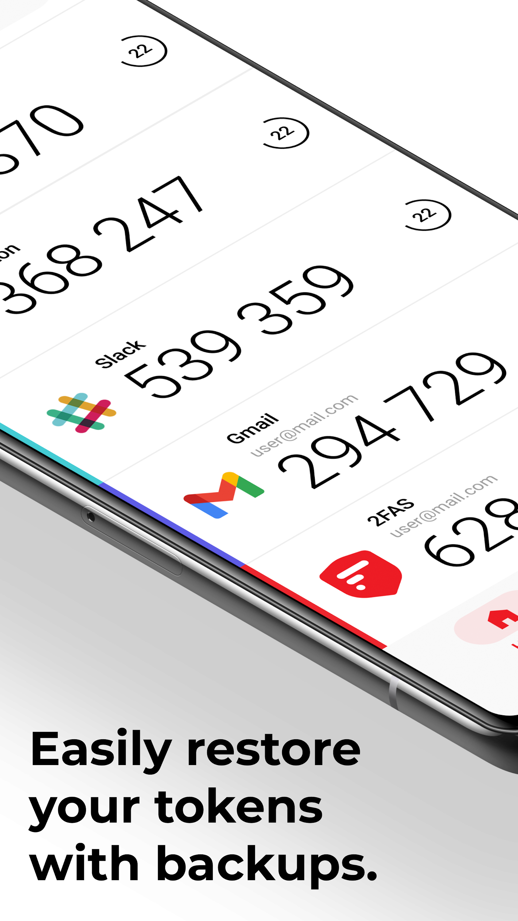 اسکرین شات 2 برنامه 2FA Authenticator (2FAS)