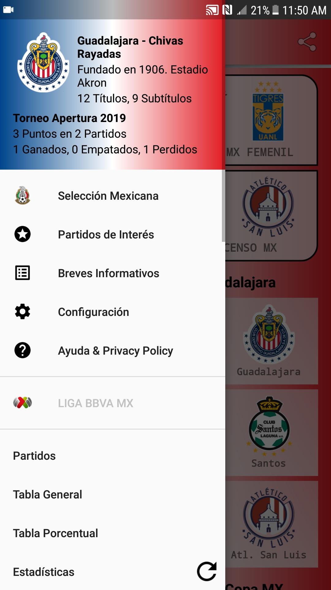اسکرین شات 2 برنامه SoccerLair Mexican Leagues