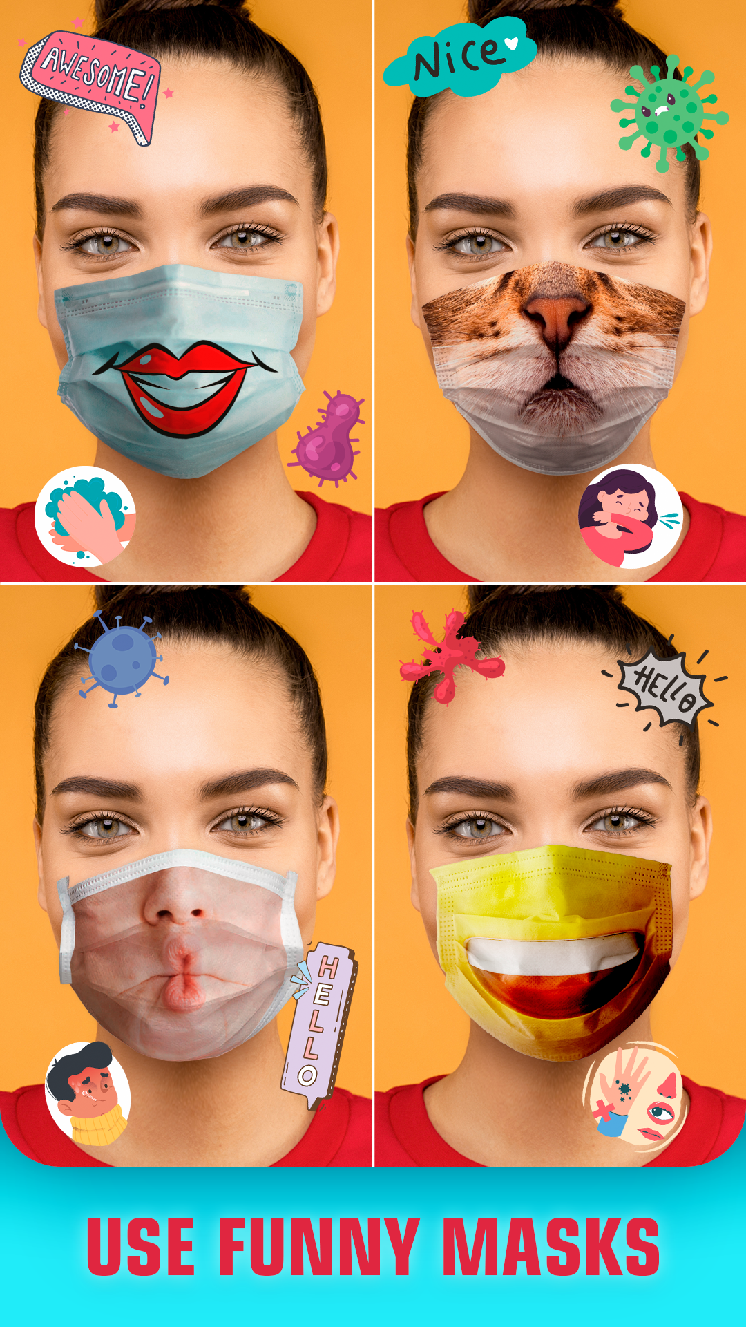اسکرین شات 2 برنامه Face mask - photo editor