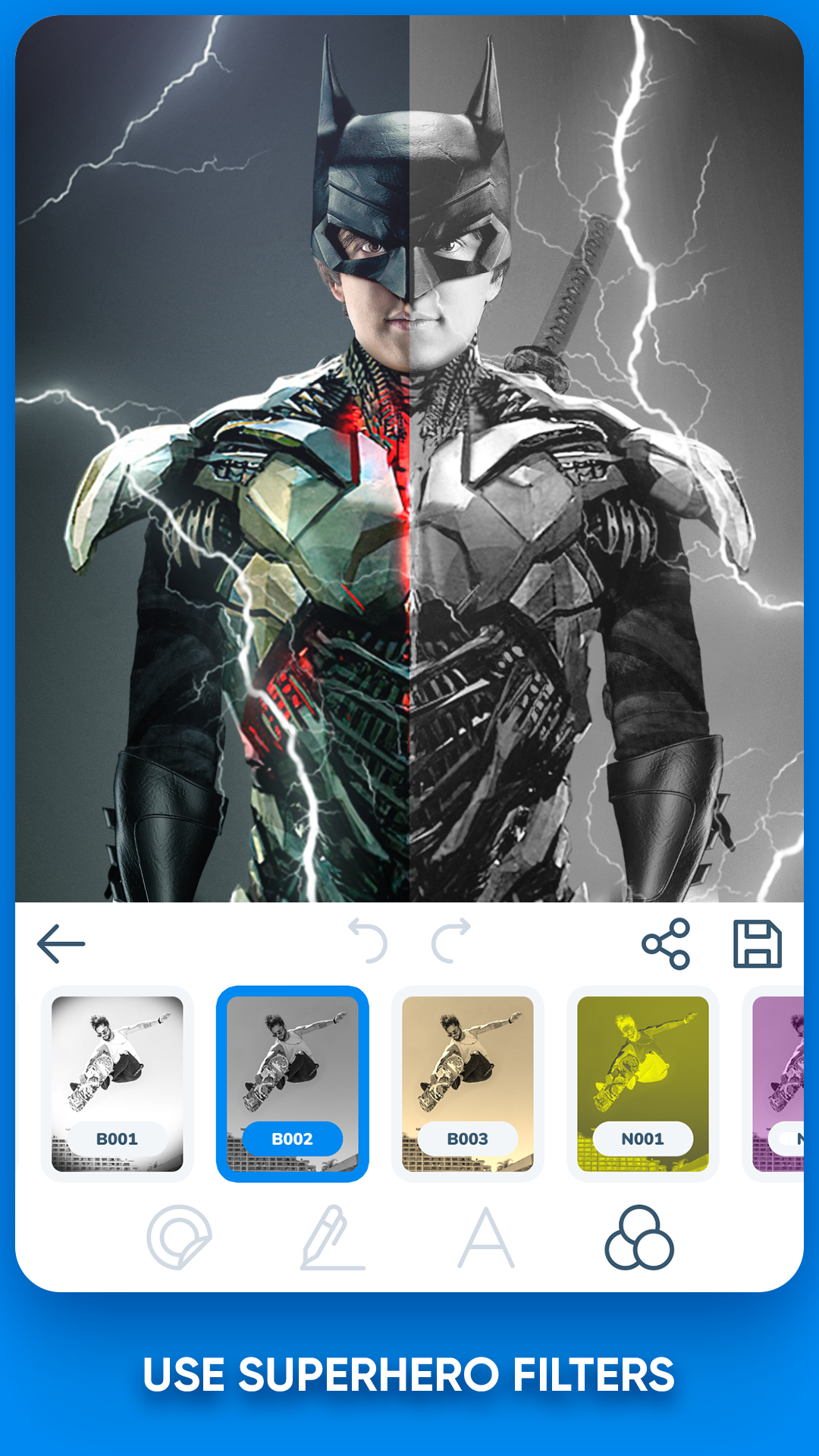 اسکرین شات 4 برنامه Superhero costume creator