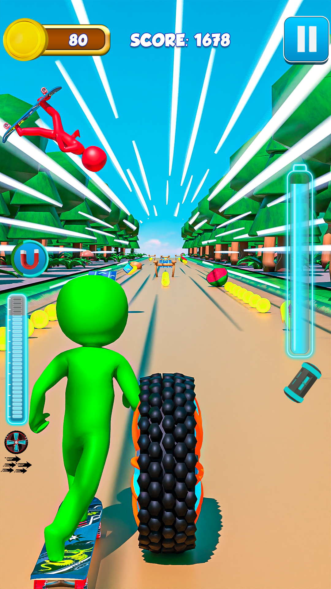 اسکرین شات 4 بازی Turbo Skate Games - Tyre Game