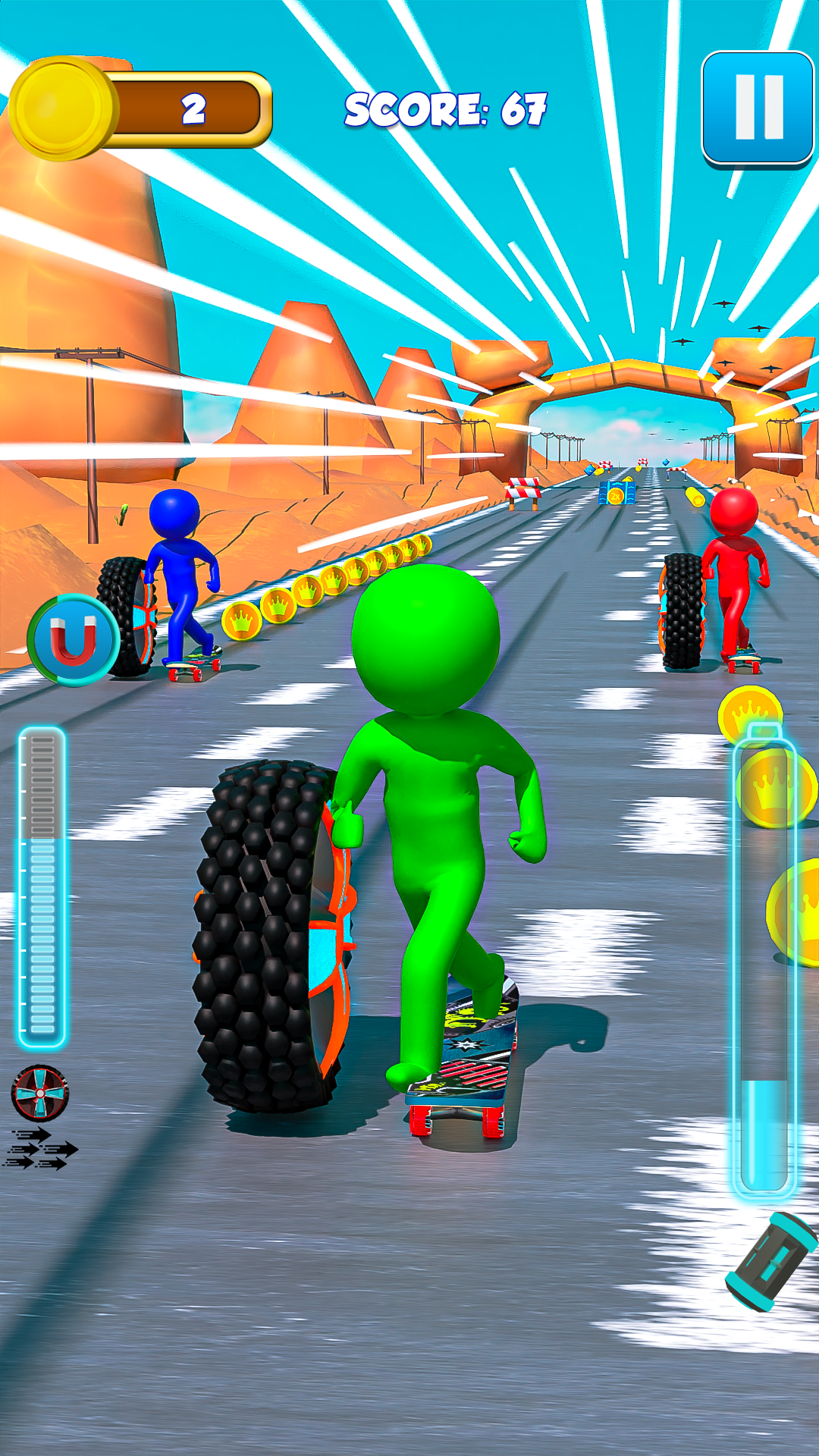 اسکرین شات 1 بازی Turbo Skate Games - Tyre Game