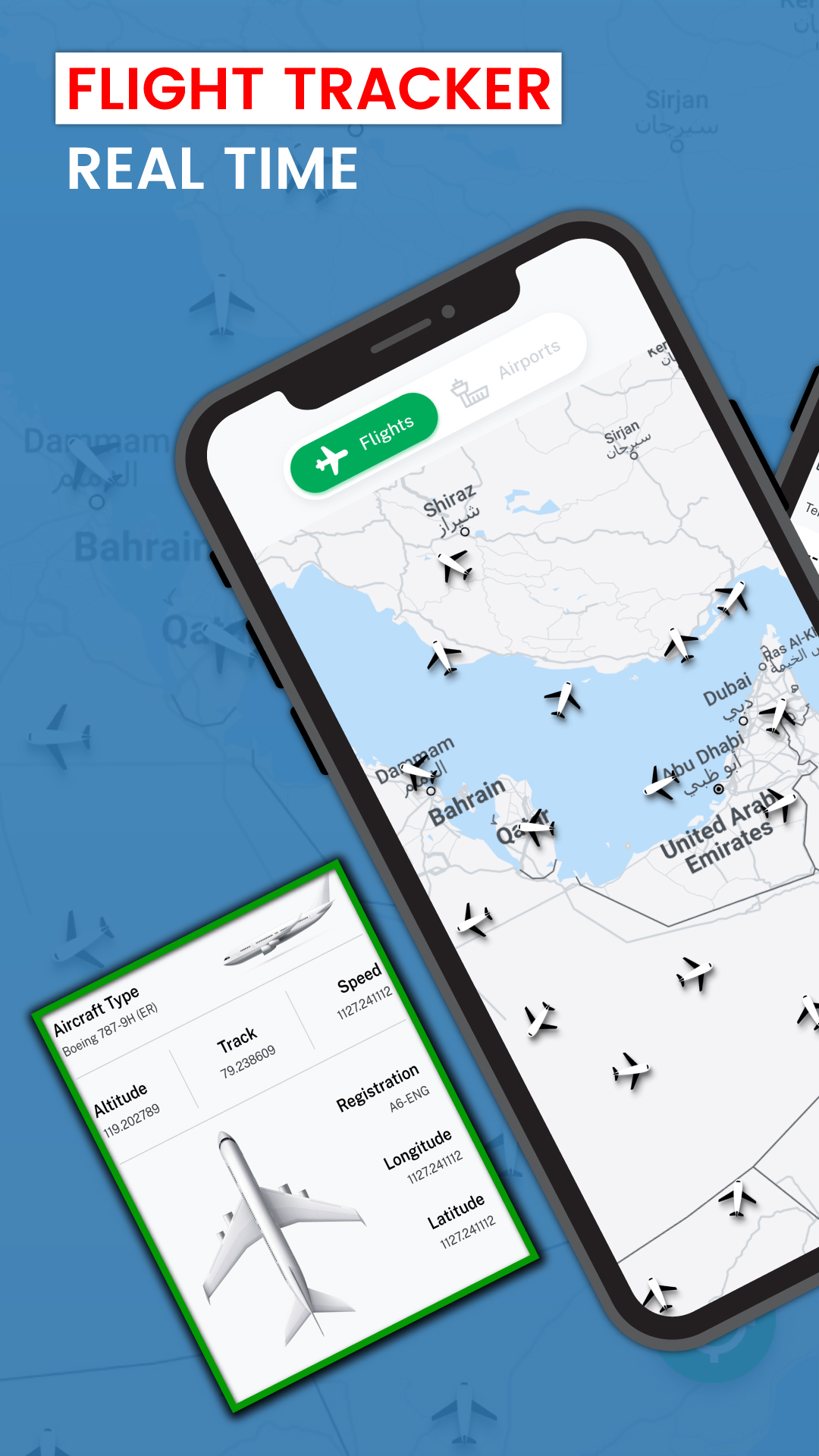 اسکرین شات 1 برنامه Flight Tracker - Flight Radar