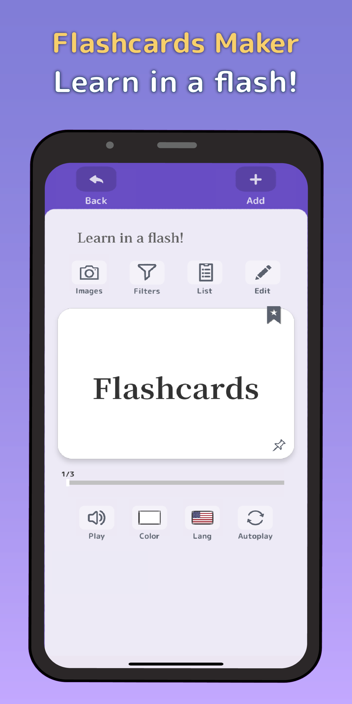 اسکرین شات 1 برنامه Flashcards Maker