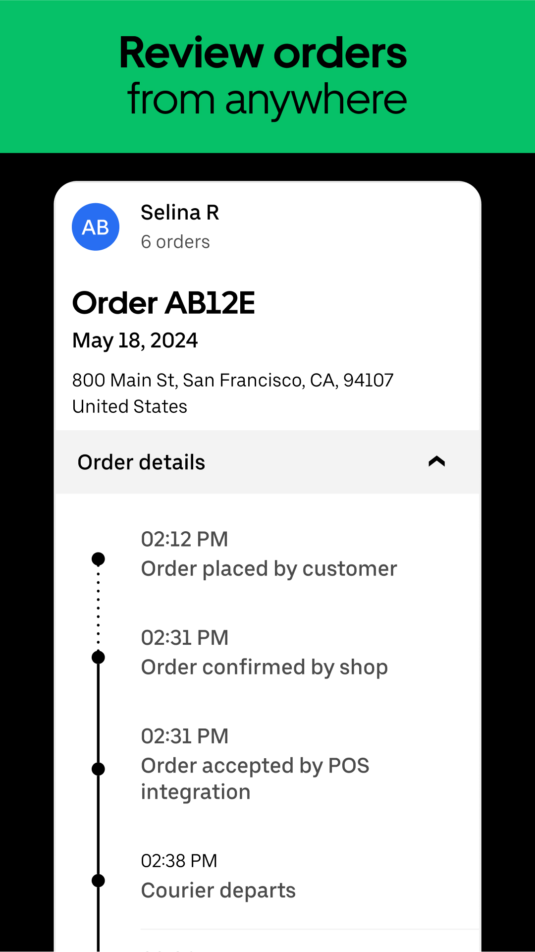 اسکرین شات 6 برنامه Uber Eats Manager