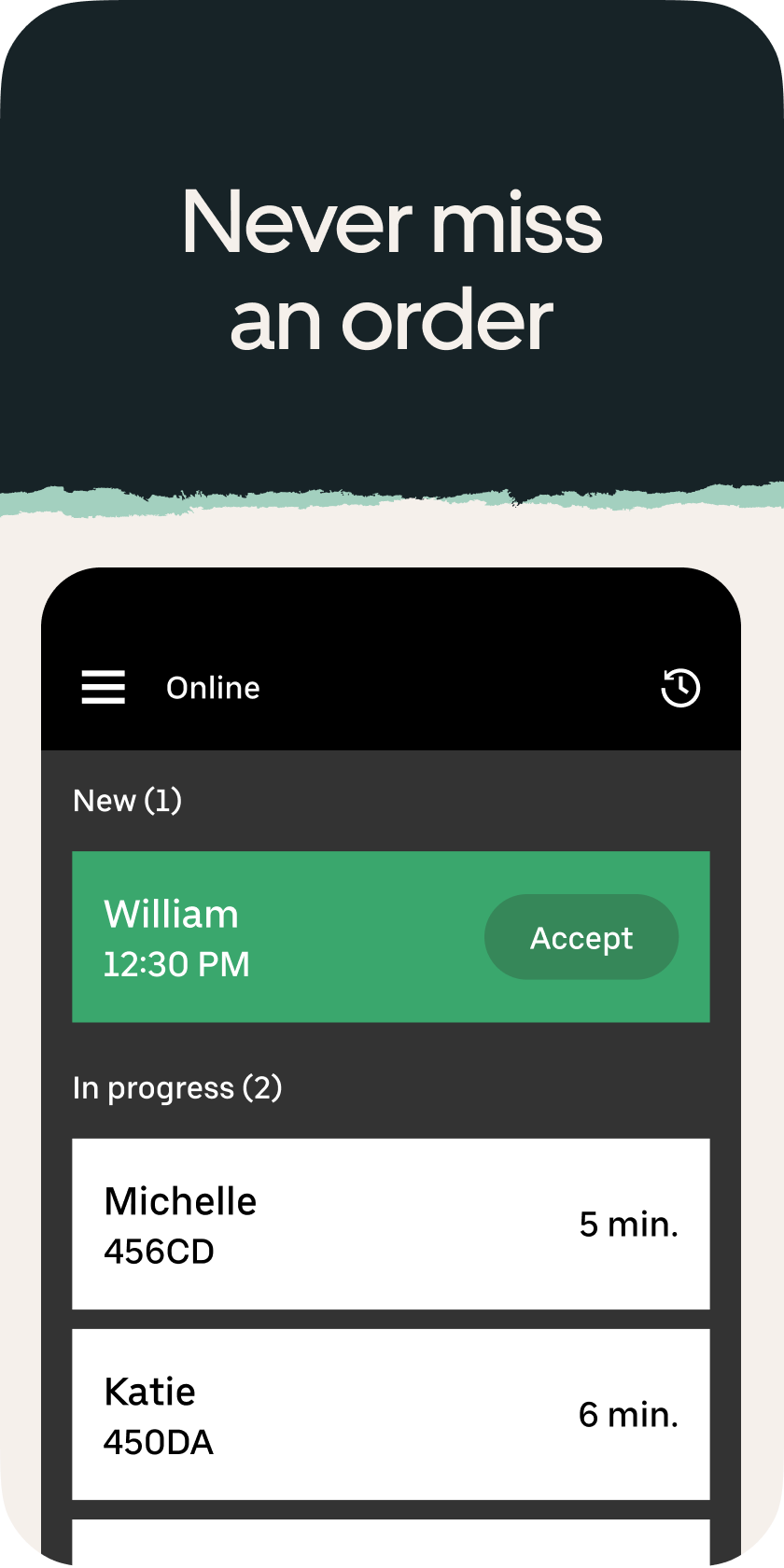 اسکرین شات 2 برنامه Uber Eats Orders