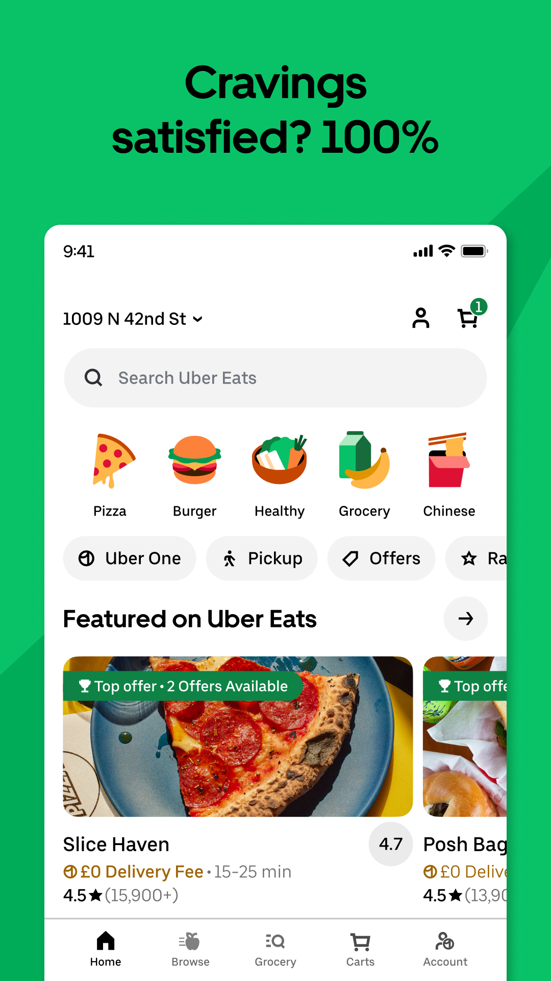 اسکرین شات 3 برنامه Uber Eats: Food and Groceries