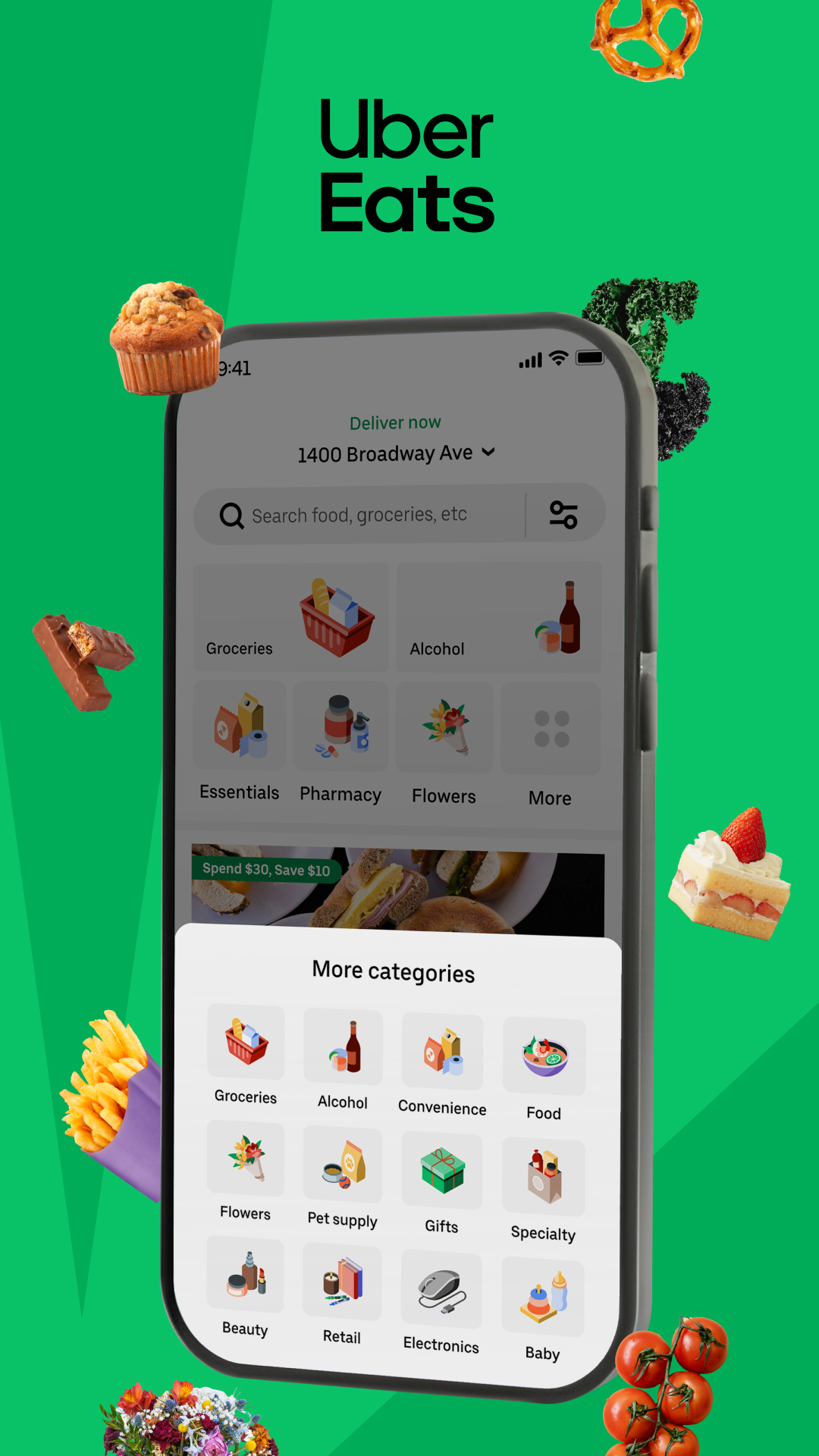 اسکرین شات 2 برنامه Uber Eats: Food and Groceries