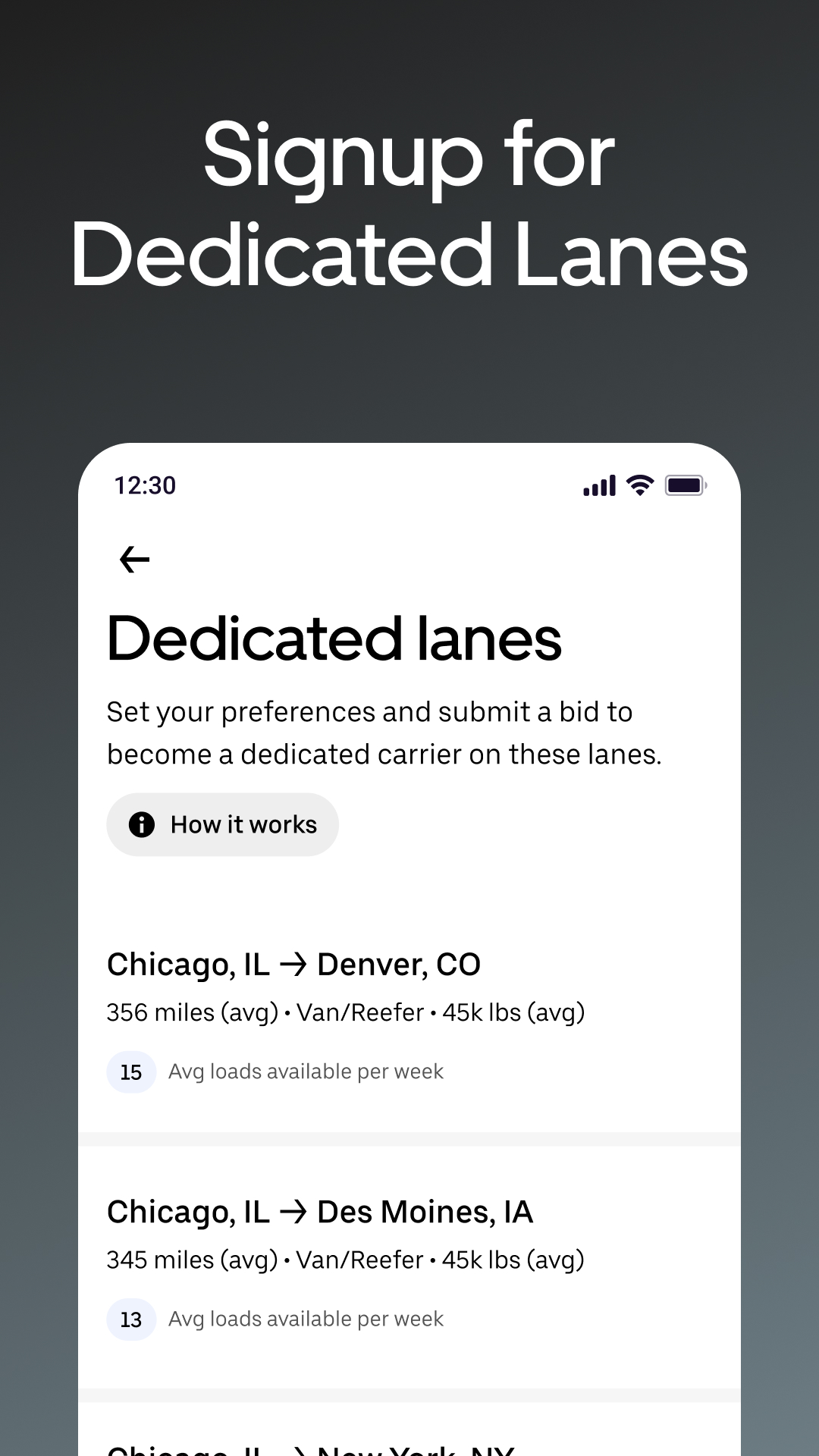 اسکرین شات 5 برنامه Uber Freight