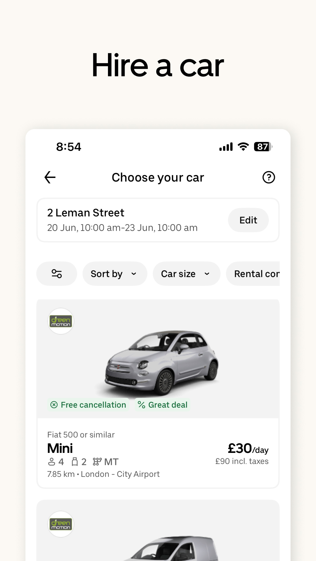 اسکرین شات 4 برنامه Uber - Request a ride