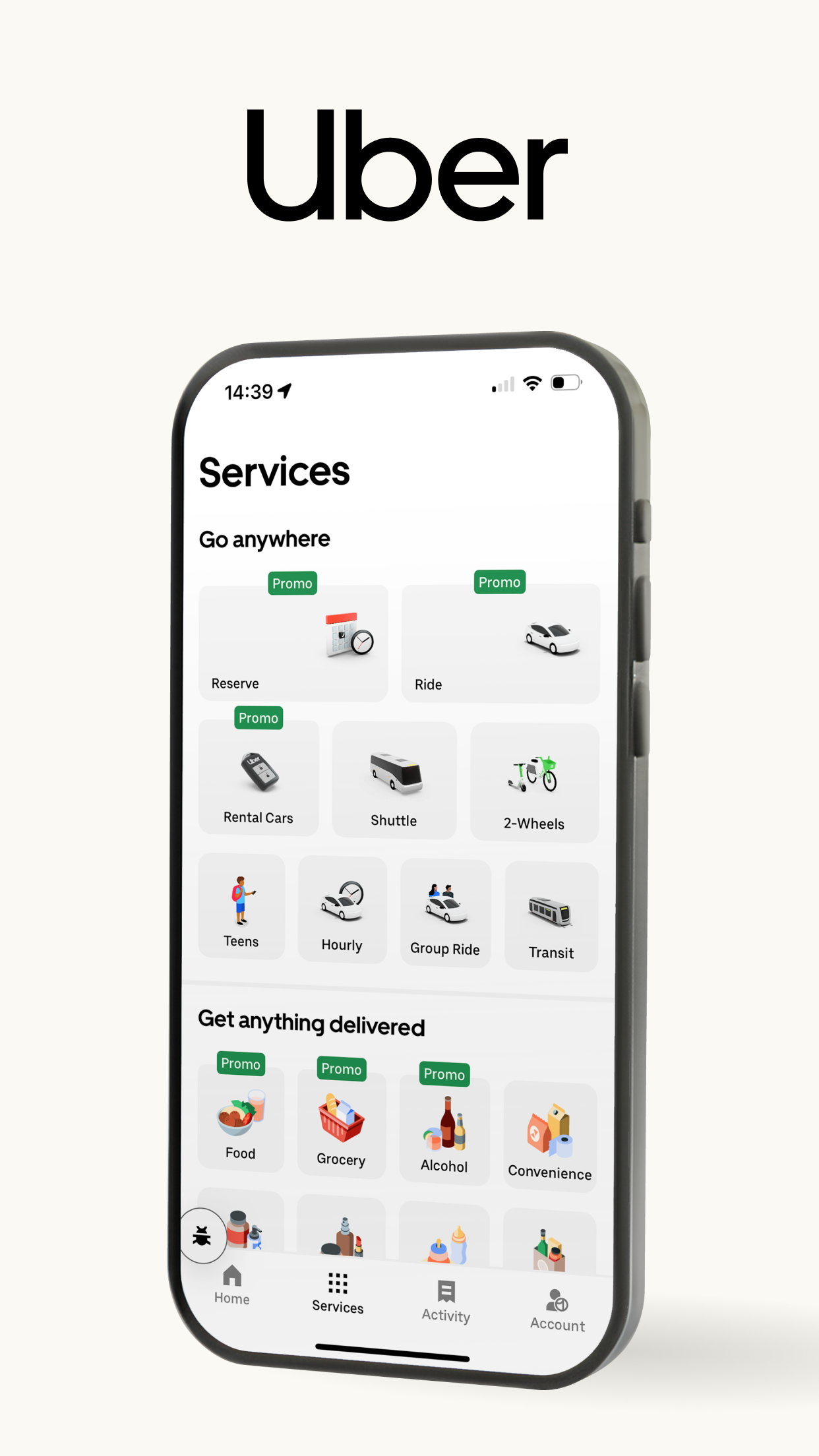 اسکرین شات 2 برنامه Uber - Request a ride