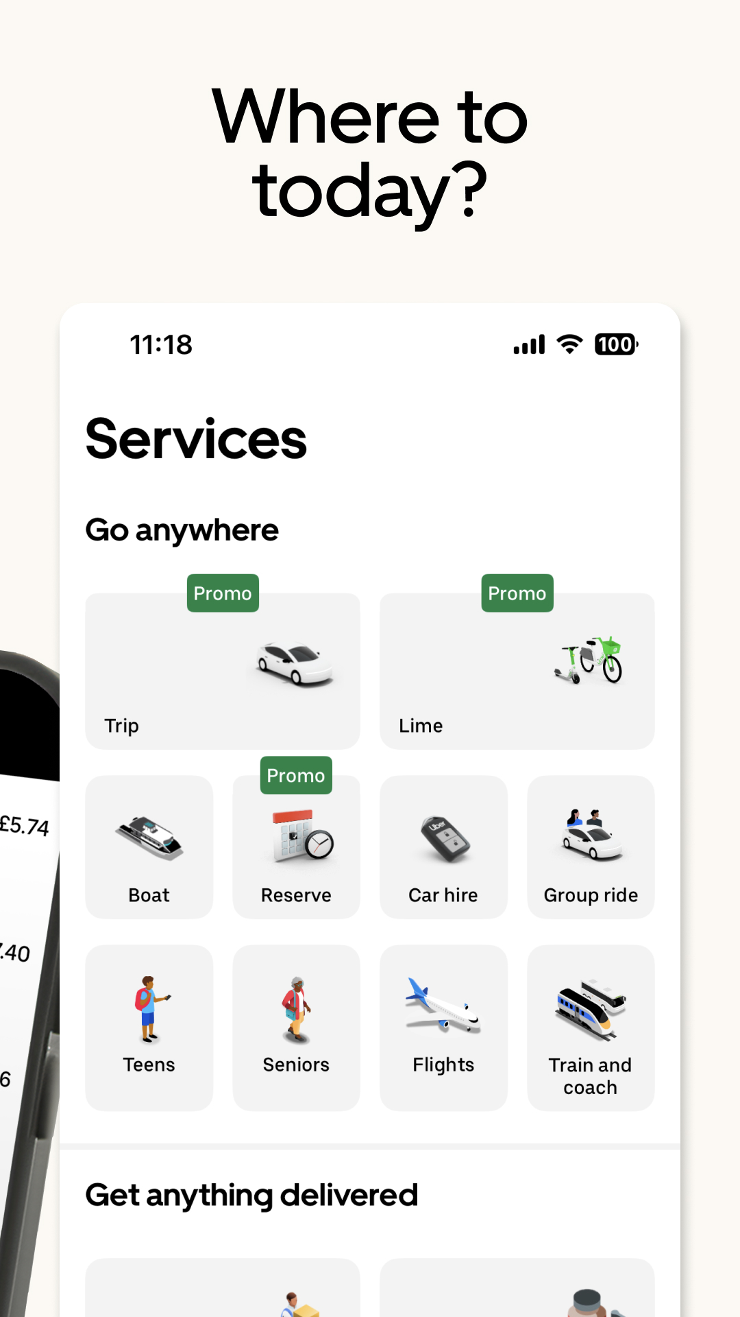 اسکرین شات 2 برنامه Uber - Request a ride